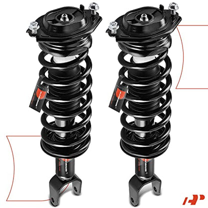 A-Premium Rear Complete Strut Assemblies with Coil Springs, Set of 2