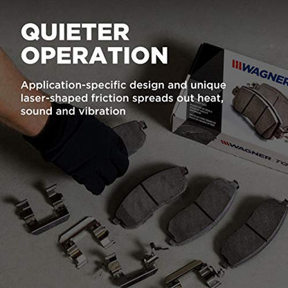Wagner Brake ThermoQuiet QC1092 Ceramic Disc Brake Pad Set - size: QC1092, style: TQ - Ceramic
