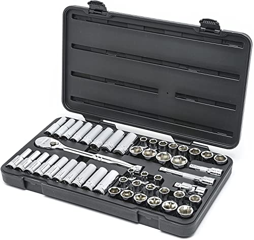 GEARWRENCH 49 Piece 1/2" Drive SAE/Metric Mechanics Tool Set | 80700D - style: 49 piece - 6 point