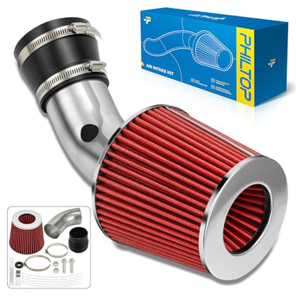 PHILTOP 3" Cold Air Intake Kit for 2000-2005 Chevrolet Impala Base/LS 3.8L - color: Red, size: 2000-2005 LeSabre