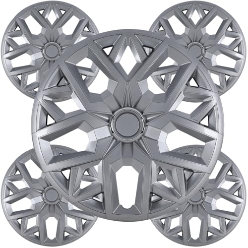Winjet 14'' Premium Universal Hubcaps Set of 4 Steel Wheel Rims Cover,PP Material Wheel Cover Replacement R14 Hub Caps,Snap-On,Auto Tire Replacement Exterior Cap(14 Inch,Lacquer) - color: Lacquer(5181-B-14), size: 14 inch