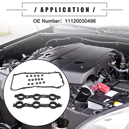 Motoforti Engine Valve Cover Gasket Kit for BMW E39 E46 E83 E85 11120030496