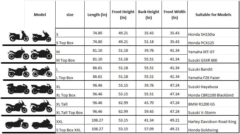 Motorcycle Cover All Season Universal Waterproof Sun Outdoor and Indoor Protection &MYFLON Motorcycles Vehicle Cover (Extra Large TOPCASE) - size: EXTRA LARGE TOPCASE