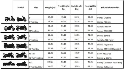Motorcycle Cover All Season Universal Waterproof Sun Outdoor and Indoor Protection &MYFLON Motorcycles Vehicle Cover (2X Large) - size: 2X LARGE