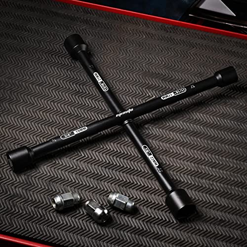 EPAuto 14" Heavy Duty Universal Lug Wrench, 4-Way Cross Wrench, Black - color: Black