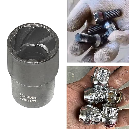 DPTOOL Bolt Nut Extractor Socket Set 17mm 19mm 21mm 22mm 24mm - size: 6PC