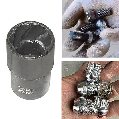 DPTOOL Bolt Nut Extractor Socket Set 17mm 19mm 21mm 22mm 24mm - size: 6PC