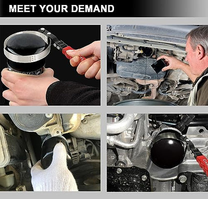 Oil Filter Wrench Set with Small Oil Funnel for Oil Change, 7 Pcs