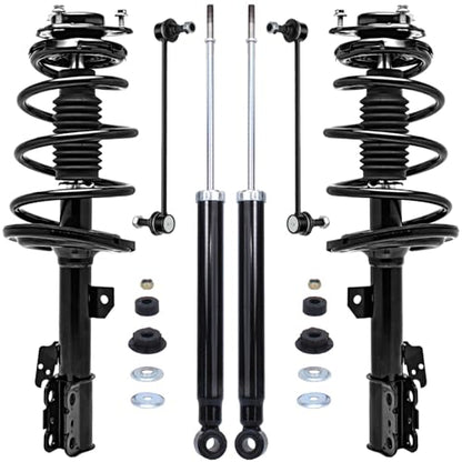 Detroit Axle - FWD Suspension Kit for 2011-2014 Toyota Sienna 3.5L - size: 6AQS47157/ strut shock sway kit