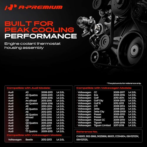 A-Premium Engine Coolant Thermostat Housing Assembly