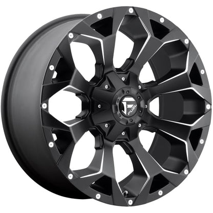 FUEL OFF-ROAD ASSAULT 17X8.5 5X4.25/5.0 5.73 25mm MATTE BLACK MILLED - D5461785G157