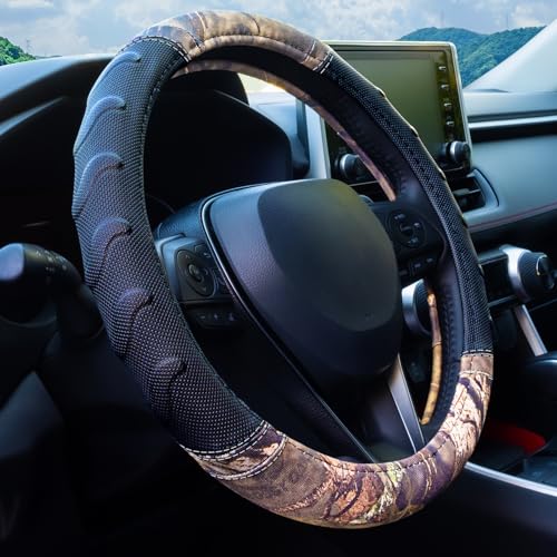 Mossy Oak Break-Up Steering Wheel Cover for Trucks & SUVs, Fits 15.5"-16" - style: Mossy Oak Comfort Grip - Large (15.5" - 16")