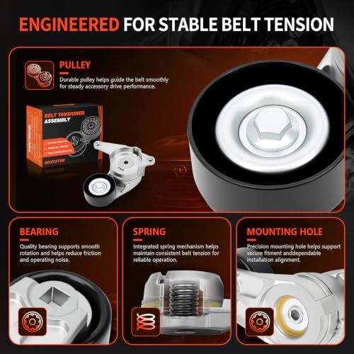 38397 Belt Tensioner Assembly w/Pulley for Chevy Traverse GMC - size: 38397