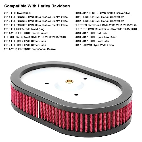 High Performance Air Filter HD-0910 For Harley Davidson 2009-2017 Fat Bob, Dyna Low Rider, Wide Glide, Switchback, CVO Limited