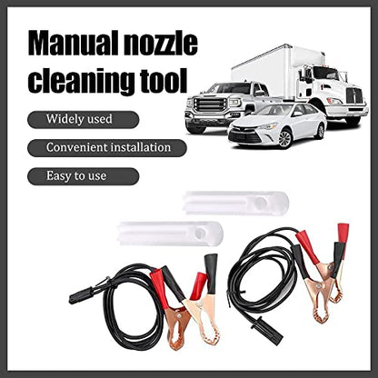 HAOBO Fuel Injector Cleaner Kit, Universal Fuel Injector Flush Cleaner Adapter DIY Cleaning Tool Kit with Test Lead, Car Accessories for 12-24V Auto Car Diesel Gas Fuel Injector