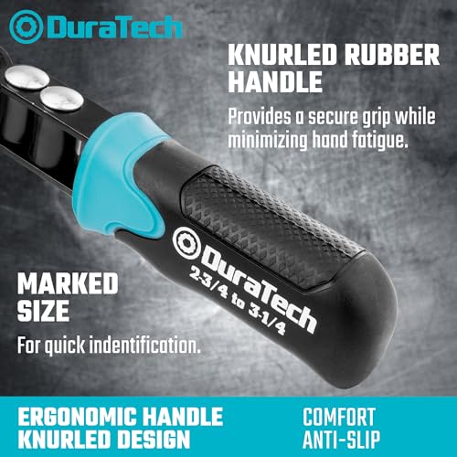 DURATECH Anti-Slip Small Swivel Oil Filter Wrench, 2-3/4" to 3-1/4" - size: Small (Fits Filters 2-3/4" to 3-1/4"), style: Anti-slip
