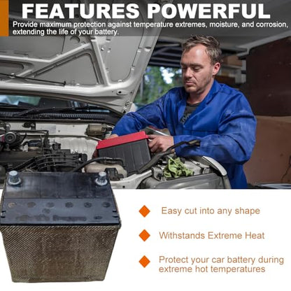Titanium Adhesive Backed exhaust heat shield 12'' X 47'' for wall behind grill 2500 Degrees High Temp Protection Material Thermal Barrier Blanket Mat - size: 12'' X 47''