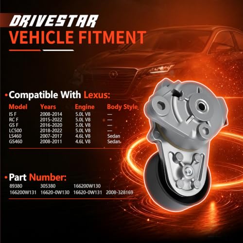 89380 Belt Tensioner w/Pulley for Lexus IS F RC F GS F LC500 - size: 89380