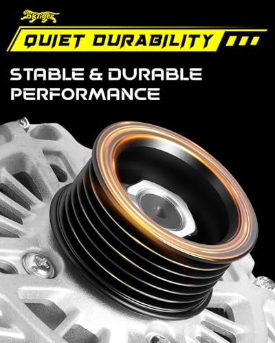Oktiger 110A Upgraded Alternator for Mazda 3 i 2012 2013, Fit for Mazda 3 i 2012-2013, Replacement Stable Output Alternator, L4 12V 110A Clockwise 6-Groove Pulley, OE A002TJ1591 11635N