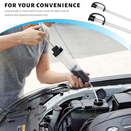 500cc Automotive Fluid Extractor Pump, Multi-Purpose Manual Oil Transfer Pump with 2 Extension Tubes, Universal Fluid Change Syringe Extraction and Filling Tool for Most Cars - color: 500cc