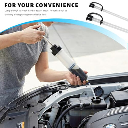 500cc Automotive Fluid Extractor Pump, Multi-Purpose Manual Oil Transfer Pump with 2 Extension Tubes, Universal Fluid Change Syringe Extraction and Filling Tool for Most Cars - color: 500cc
