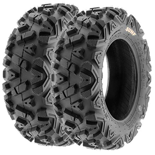 Set of 2 SunF A033 Power.I AT 22x7-12 ATV UTV Off-Road Tires All-Terrain, 6 Ply Tubeless - size: 22x7-12