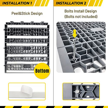 HOXWELL Modular Threshold Ramps for Doorways, 3" Rise Wheelchairs Ramps for Home, Solid Upgrade Material 3000 Lbs Load Capacity Door Ramps for Wheelchairs and Cars (2 PCS) - size: 3''-2 Packs