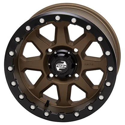 Tusk 4/156 Uinta Beadlock Wheel 15x7 5.0 + 2.0 Bronze Compatible with POLARIS RZR Trail/XP/ProXP/General/Ranger KAWASAKI KRX/Ridge/Mule Pro YAMAHA RMAX/YXZ