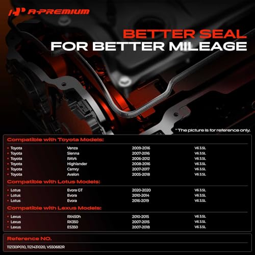 A-Premium Engine Valve Cover Gasket Set, for Oil or Gas Leak Repair