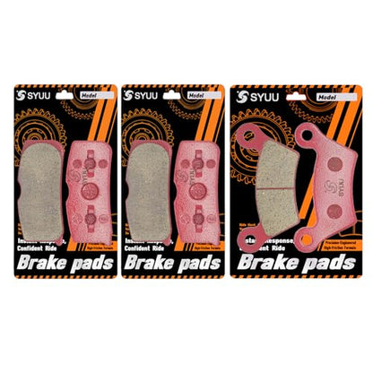 S SYUU Ceramic Motorcycle Brake Pads Set - Front & Rear High-Performance Compatible with Can Am Spyder RT RT-S RS RS-S GS Roadster SE5 SM5 990CC RS Phantom Black 2008 2009 2010 2011 2012 FA474F FA473R