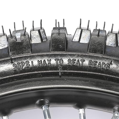 14" Complete Dirt Bike Front Wheel 60/100-14 Tire Rim Set 12mm Bearing for Pit Bike Motocross Off Road 50cc 70cc 90cc 125cc 140cc SSR Apollo Taotao DB14 XR70 CRF50 CRF70 XR CRF 50 DB17 KX64 Thumpstar - color: Front 60/100-14, size: 12mm Bearing