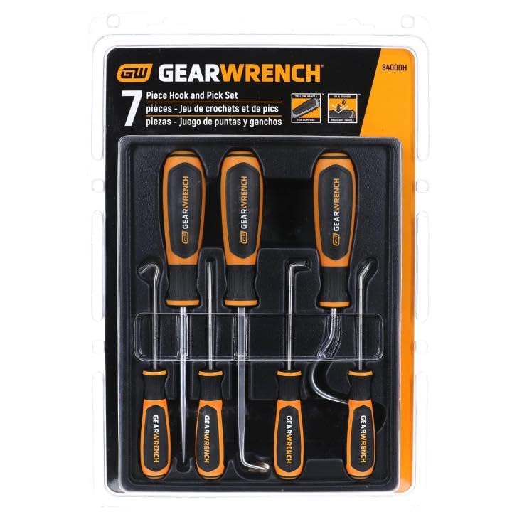 GEARWRENCH 7 Piece Hook & Pick Set | 84000H - size: 7 Pc. Set