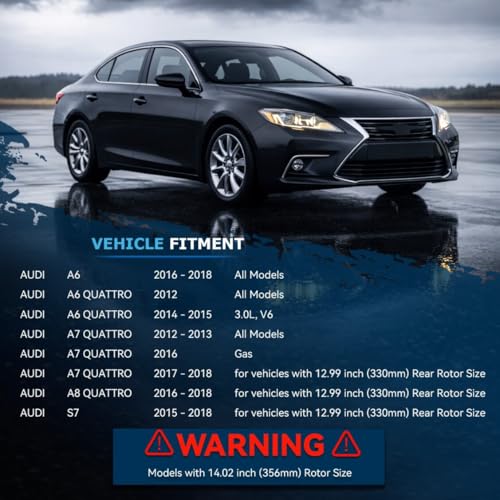 Detroit Axle - Front Brake Kit for Audi A6 A7 A8 Quattro S7 - size: 6PR56070/KIT