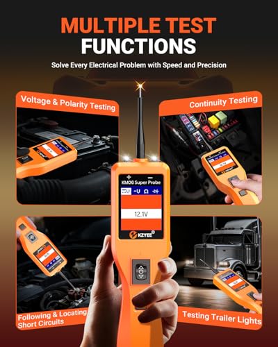 KM06 8-35V Automotive Circuit Tester, Power Circuit Probe & Component Activation - color: Amber Orange