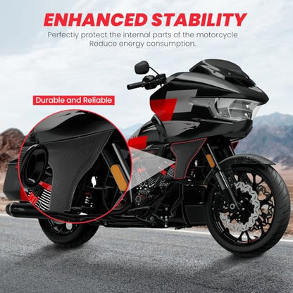 Side Fairing Panel Bracket Kit compatible with Harley Davidson CVO Road Glide ST FLTRXSTSE 2024-2025 FLTRXSE 2023-2025, Unpainted Spoilers Cover Support Kit - size: Carbon Fiber Pattern