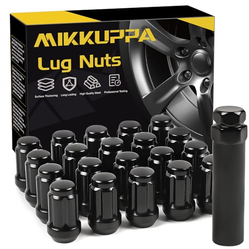 MIKKUPPA M12x1.5 Lug Nuts, Replacement for Toyota Ford Aftermarket Wheels - color: Black, size: M12x1.5, style: 20 PCS