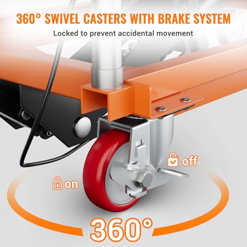 GarveeTech Hydraulic Lift Table Cart, 500 LBS Capacity, 28.5 in Height - color: Orange, size: 500 LBS