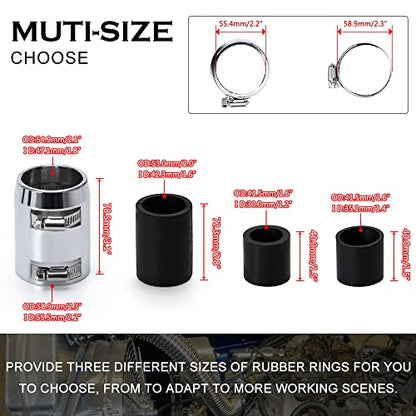 Universal 36" Stainless Steel Radiator Flexible Coolant Water Hose Kit W Cap Clamp Silver - size: Silver-36inch