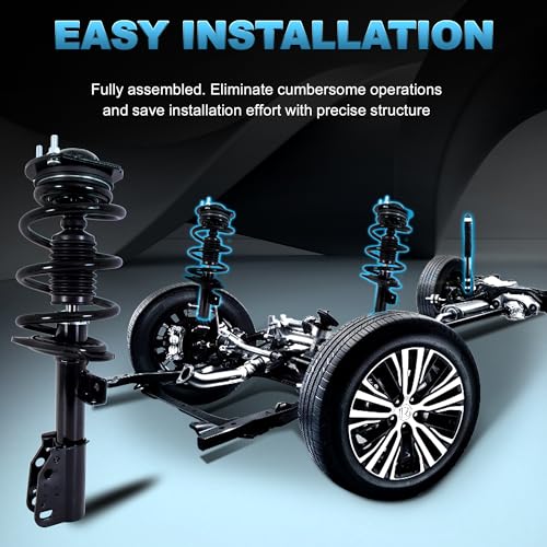 Front and Rear Struts Complete Assembly Compatible with 2009-2012 Chevy - size: 172518