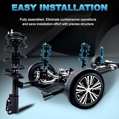 Front and Rear Struts Complete Assembly Compatible with 2009-2012 Chevy - size: 172518
