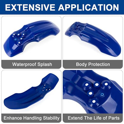 PSLER Front Mud Guard for Tuttio Soleil 01, Yozma IN10 Dirtbikes, Blue - color: Blue