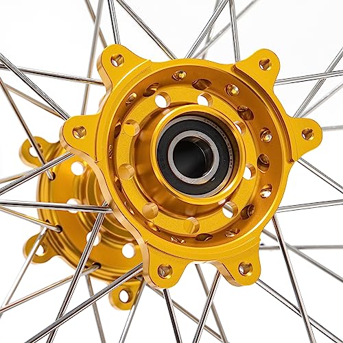 TOFR 18"x2.15" CNC Rear Wheel Rim Hub Set for Surron Ultra Bee - color: Gold, size: N/A Front 18" Rear