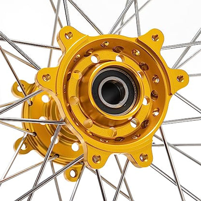 TOFR 18"x2.15" CNC Rear Wheel Rim Hub Set for Surron Ultra Bee - color: Gold, size: N/A Front 18" Rear