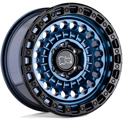 Black Rhino Hard Alloys BRSTN 20X9.5 5X5.0 CBLT-BLU-BLKLP -18MM - 2095STN-85127U71 - color: COBALT BLUE W/ BLACK RING, size: 20X9.5, 5X5.0, 4.54, -18mm