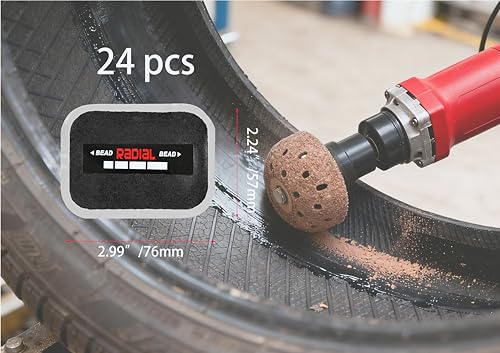 2.24" x 2.99" 24 pcs, 1 ply, Radial Repair Patch, Heavy Duty Tire Patches, Tire Puncture Repair Patch for Car Truck Bus Tractor Agricultural Vehicles - size: 2.24" x 2.99" 24 pcs