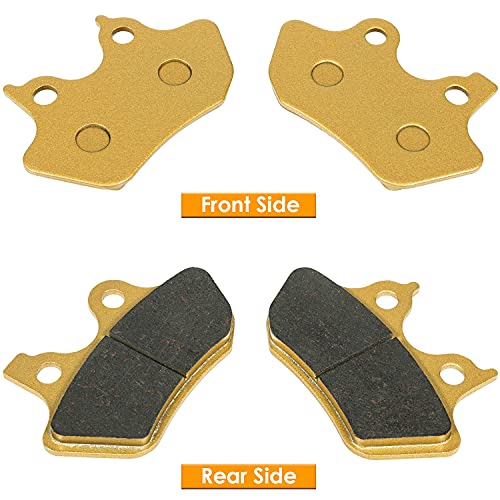 Brake Pads Heavy-duty Ceramics for Harley Davidson 2000-2007 Touring Flhtcu-i Electra Glide Ultra, 2 Front + 1 Rear Replacement Brake Pads Set