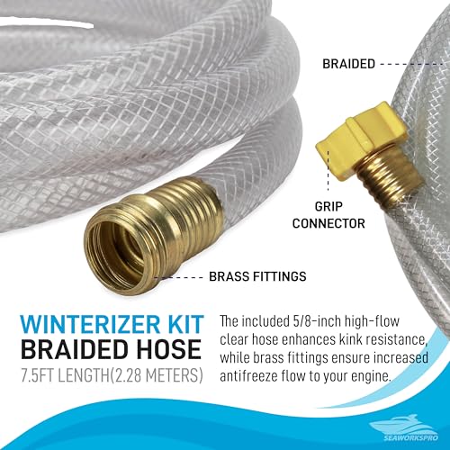 Boat Winterizer Gravity Motor Cleaning Kit - style: Deluxe Kit with Antifreeze