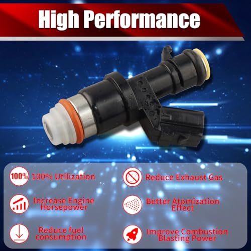 Set of 4 Fuel Injectors FJ1046 16450-R40-Y01 Replacement - size: FJ1046