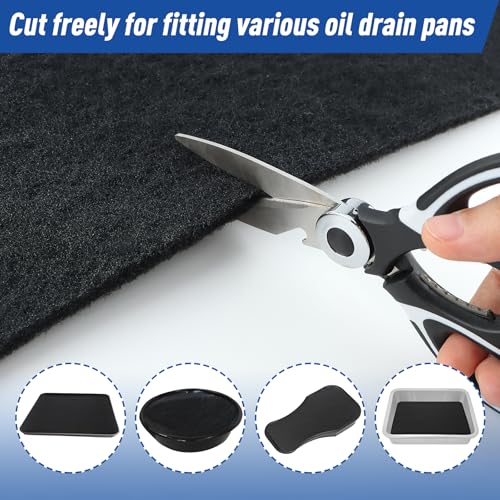 6 Pcs 22'' Oil Drain Splash Pad,No Splatter Pad,Square Oil Change Mat