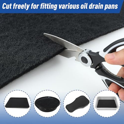 6 Pcs 22'' Oil Drain Splash Pad,No Splatter Pad,Square Oil Change Mat